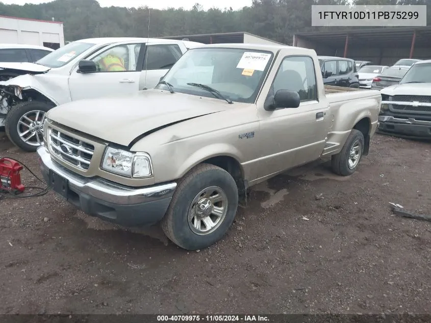 2001 Ford Ranger Xl/Xlt VIN: 1FTYR10D11PB75299 Lot: 40709975