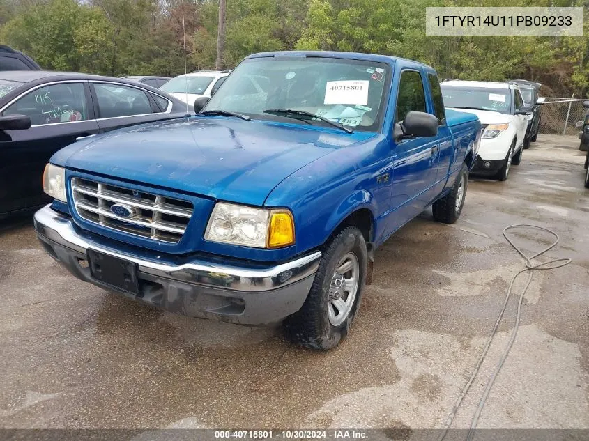 2001 Ford Ranger Edge/Xl/Xlt VIN: 1FTYR14U11PB09233 Lot: 40715801