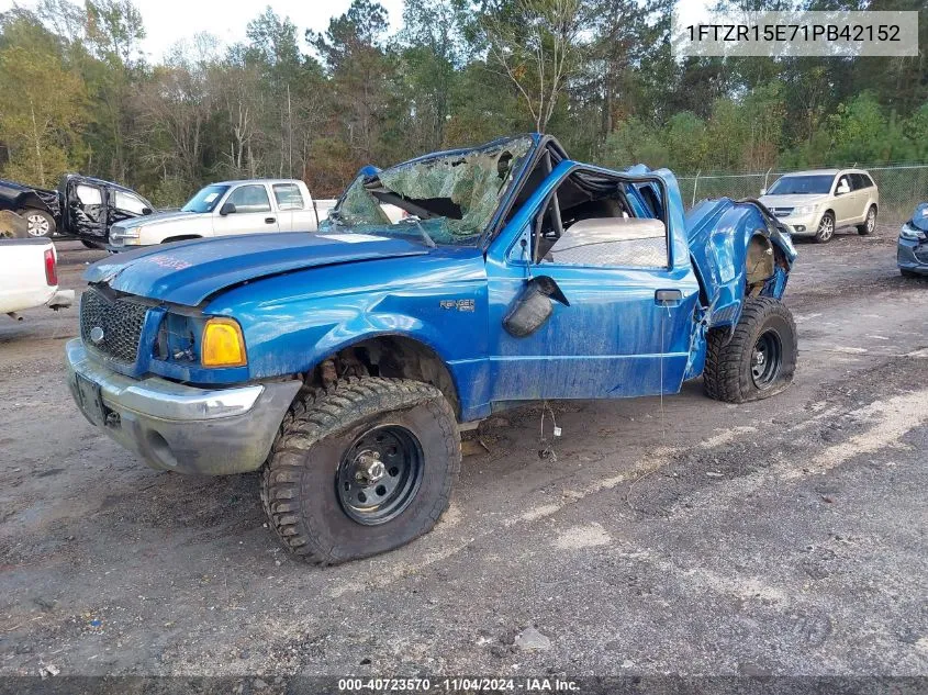 2001 Ford Ranger Edge/Xlt VIN: 1FTZR15E71PB42152 Lot: 40723570