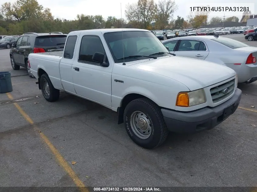 2001 Ford Ranger Edge/Xl/Xlt VIN: 1FTYR14U51PA31281 Lot: 40724132