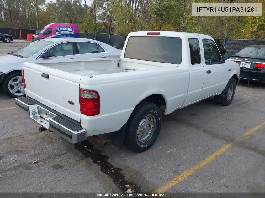 2001 Ford Ranger Edge/Xl/Xlt VIN: 1FTYR14U51PA31281 Lot: 40724132