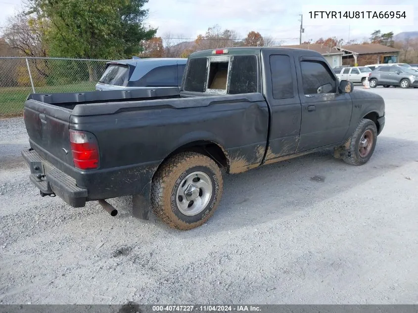 2001 Ford Ranger Edge/Xl/Xlt VIN: 1FTYR14U81TA66954 Lot: 40747227