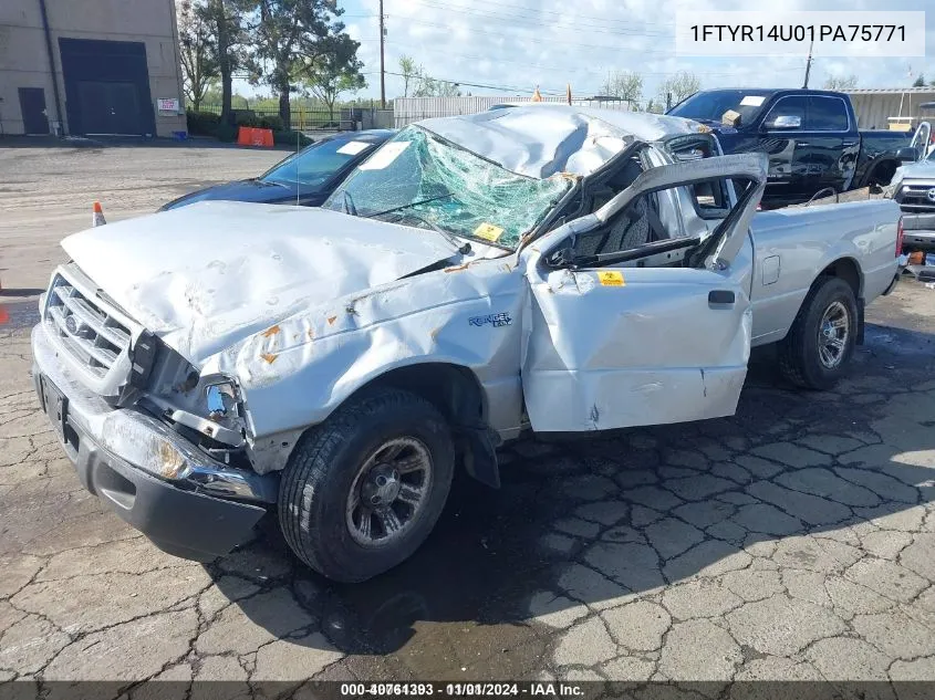 2001 Ford Ranger Edge/Xl/Xlt VIN: 1FTYR14U01PA75771 Lot: 40761393