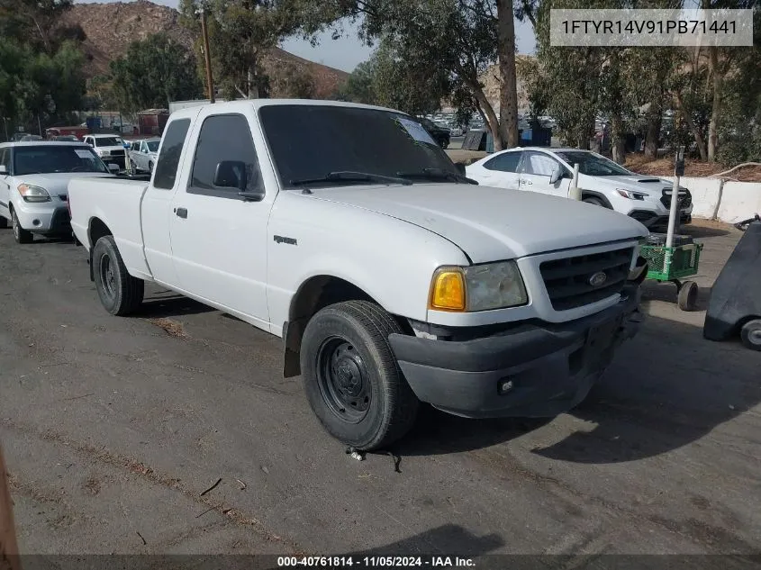 2001 Ford Ranger Edge/Xl/Xlt VIN: 1FTYR14V91PB71441 Lot: 40761814