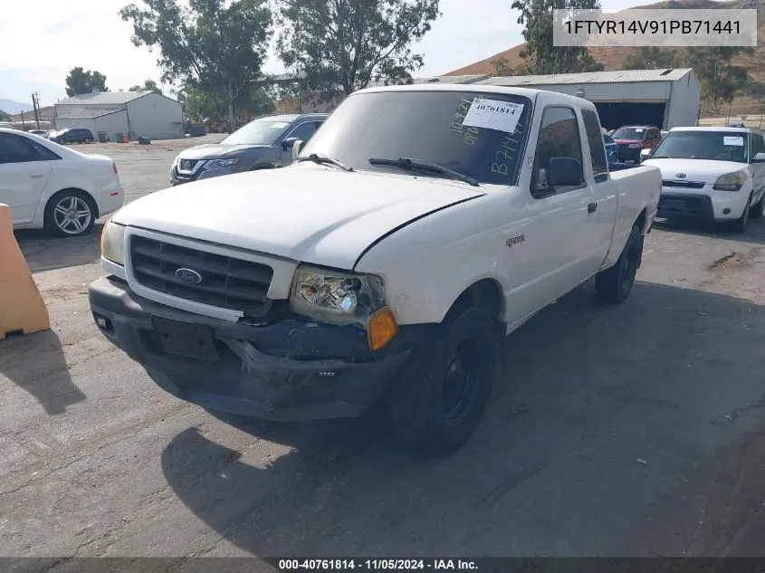 2001 Ford Ranger Edge/Xl/Xlt VIN: 1FTYR14V91PB71441 Lot: 40761814