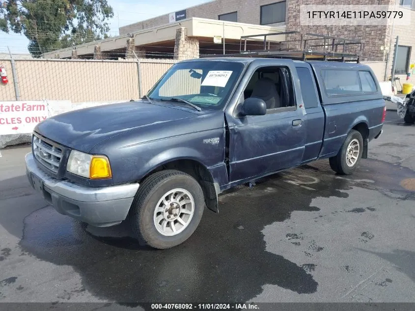 2001 Ford Ranger Edge/Xlt VIN: 1FTYR14E11PA59779 Lot: 40768092