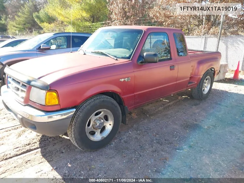 2001 Ford Ranger Edge/Xl/Xlt VIN: 1FTYR14UX1TA19019 Lot: 40802171