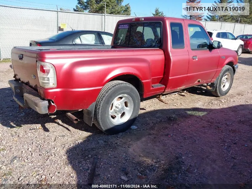 2001 Ford Ranger Edge/Xl/Xlt VIN: 1FTYR14UX1TA19019 Lot: 40802171