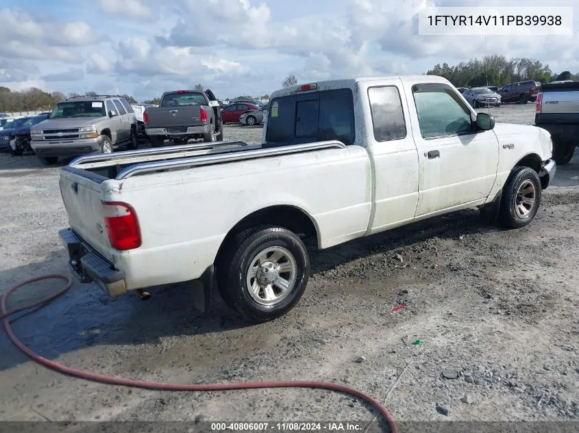 2001 Ford Ranger Edge/Xl/Xlt VIN: 1FTYR14V11PB39938 Lot: 40806007