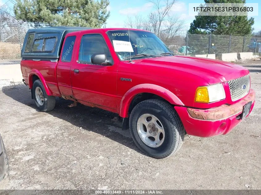 2001 Ford Ranger Edge/Xlt VIN: 1FTZR15E31PB36803 Lot: 40833449