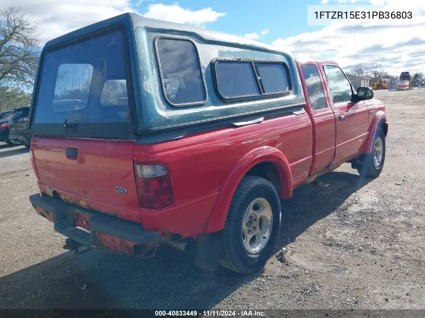 2001 Ford Ranger Edge/Xlt VIN: 1FTZR15E31PB36803 Lot: 40833449