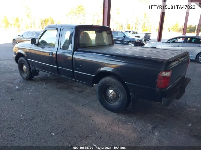 2001 Ford Ranger Edge/Xlt VIN: 1FTYR15U81TA47822 Lot: 40835790