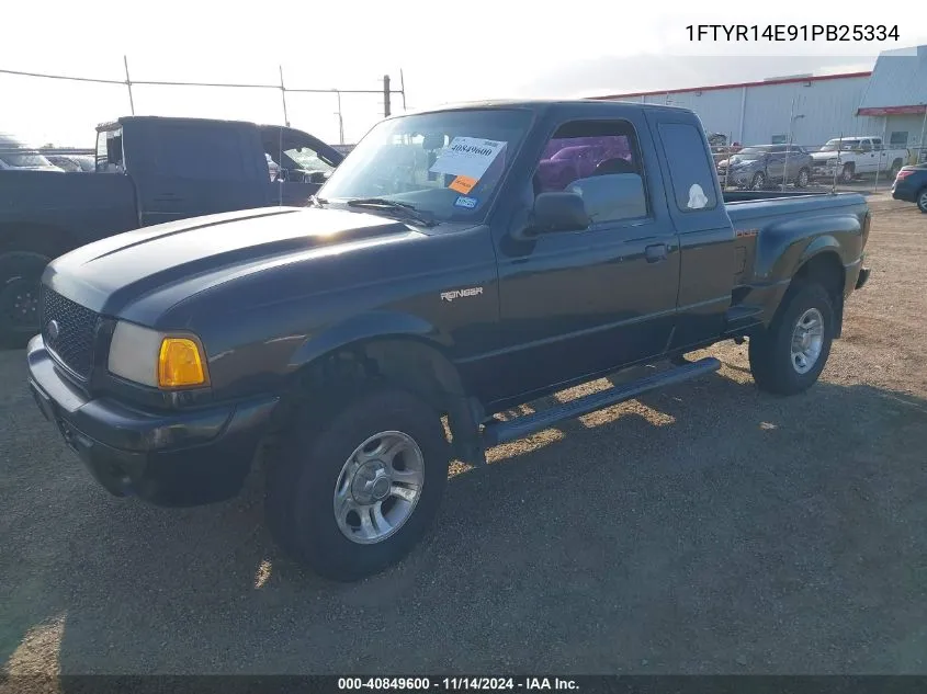 2001 Ford Ranger Edge/Xlt VIN: 1FTYR14E91PB25334 Lot: 40849600