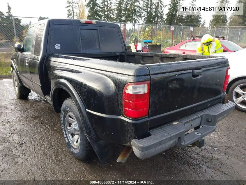 2001 Ford Ranger Edge/Xlt VIN: 1FTYR14E81PA17920 Lot: 40868372