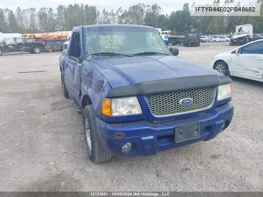 2002 Ford Ranger Super Cab VIN: 1FTYR44E02PB48682 Lot: 12123651