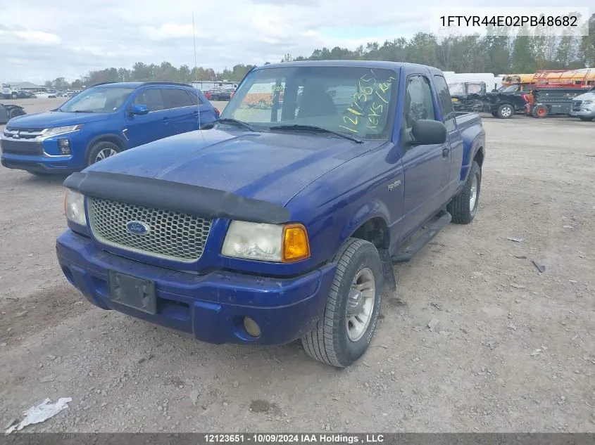 2002 Ford Ranger Super Cab VIN: 1FTYR44E02PB48682 Lot: 12123651