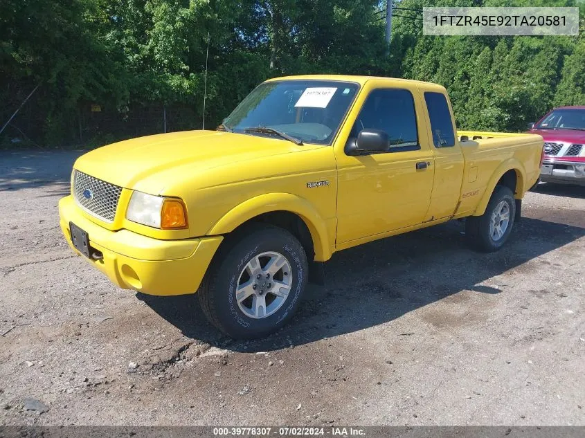 2002 Ford Ranger Edge/Xlt VIN: 1FTZR45E92TA20581 Lot: 39778307