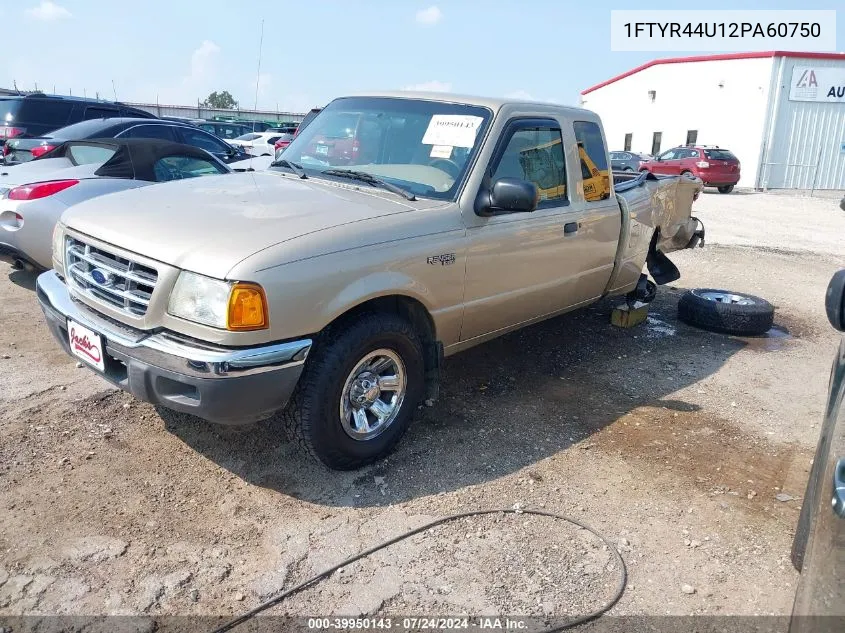 2002 Ford Ranger Edge/Tremor/Xlt VIN: 1FTYR44U12PA60750 Lot: 39950143