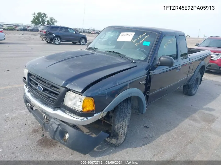 2002 Ford Ranger Edge/Xlt VIN: 1FTZR45E92PA05913 Lot: 40072712