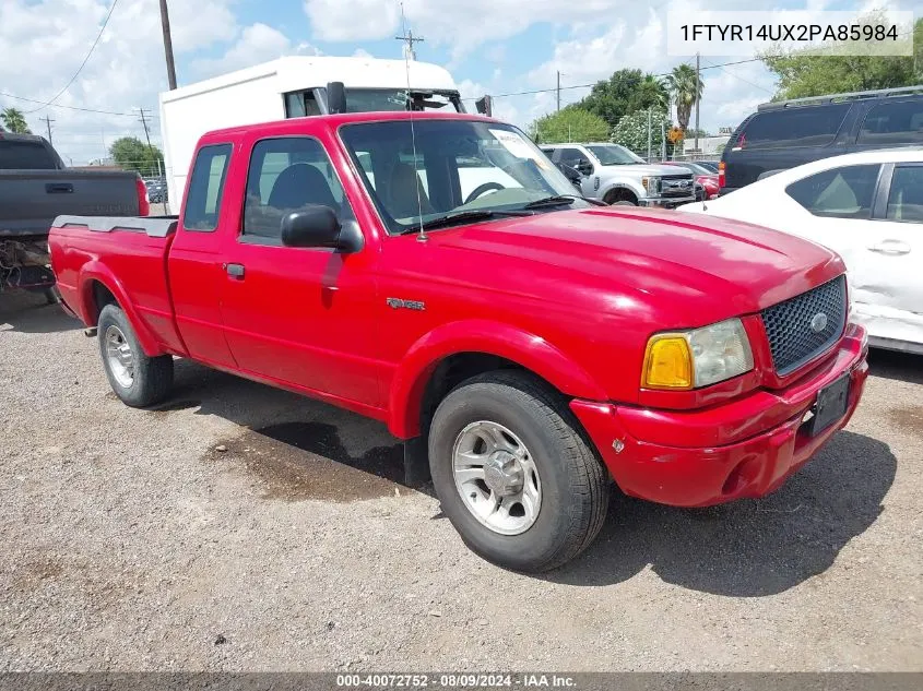 2002 Ford Ranger Edge/Tremor/Xl/Xlt VIN: 1FTYR14UX2PA85984 Lot: 40072752