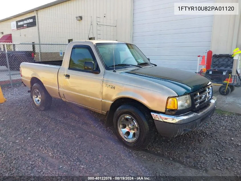 2002 Ford Ranger Edge/Xl/Xlt VIN: 1FTYR10U82PA01120 Lot: 40122076