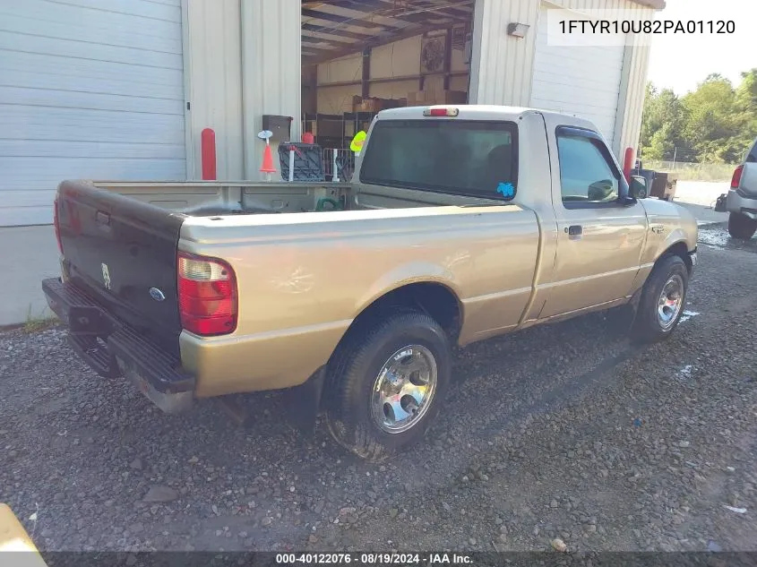 2002 Ford Ranger Edge/Xl/Xlt VIN: 1FTYR10U82PA01120 Lot: 40122076