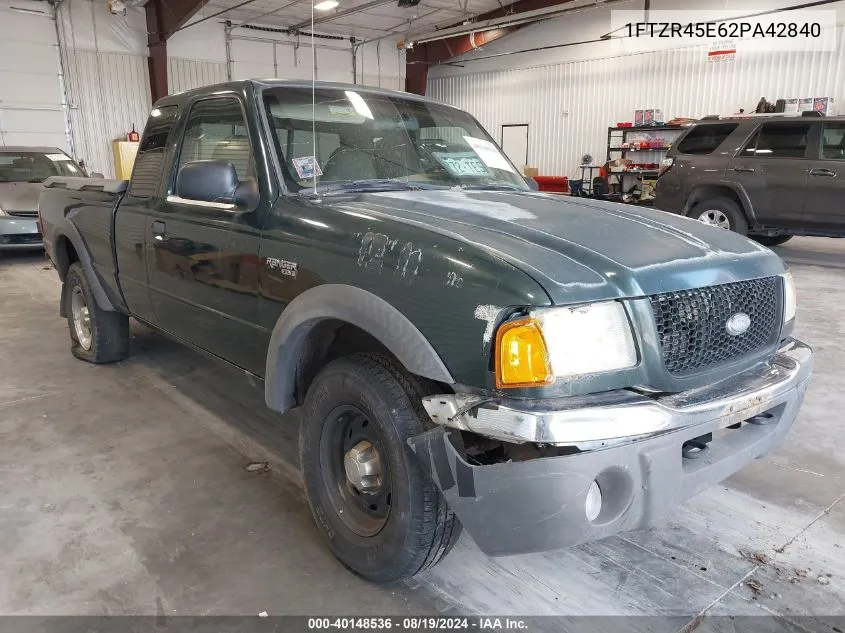 2002 Ford Ranger Edge/Xlt VIN: 1FTZR45E62PA42840 Lot: 40148536