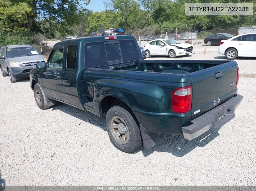 2002 Ford Ranger Edge/Tremor/Xl/Xlt VIN: 1FTYR14U22TA27388 Lot: 40158822