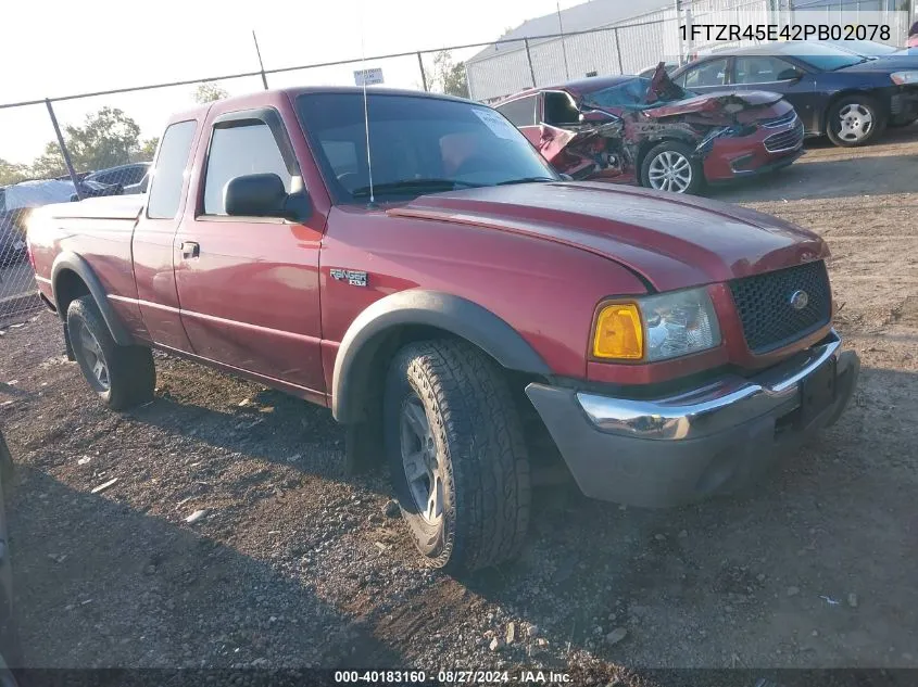 2002 Ford Ranger Edge/Xlt VIN: 1FTZR45E42PB02078 Lot: 40183160