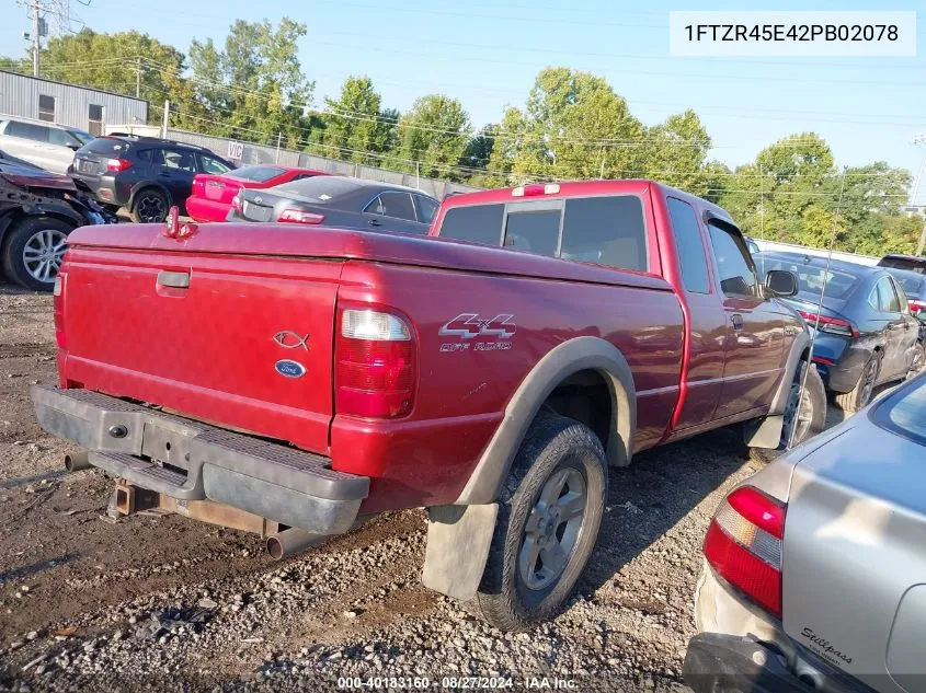 2002 Ford Ranger Edge/Xlt VIN: 1FTZR45E42PB02078 Lot: 40183160