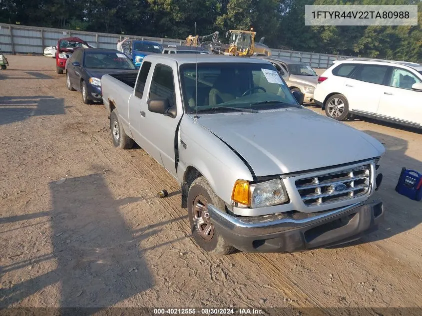 2002 Ford Ranger Edge/Tremor/Xlt VIN: 1FTYR44V22TA80988 Lot: 40212555