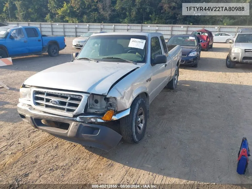 2002 Ford Ranger Edge/Tremor/Xlt VIN: 1FTYR44V22TA80988 Lot: 40212555