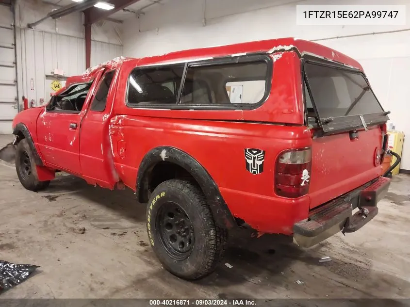 2002 Ford Ranger Xlt VIN: 1FTZR15E62PA99747 Lot: 40216871