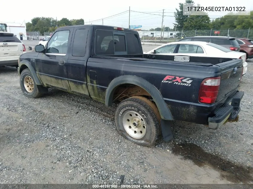 2002 Ford Ranger Edge/Xlt VIN: 1FTZR45E02TA01322 Lot: 40267500