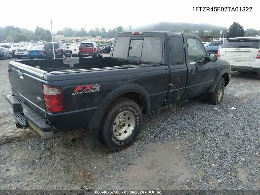 2002 Ford Ranger Edge/Xlt VIN: 1FTZR45E02TA01322 Lot: 40267500