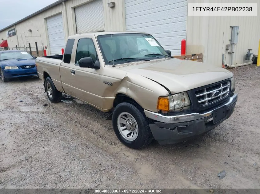 2002 Ford Ranger Xlt VIN: 1FTYR44E42PB02238 Lot: 40333367