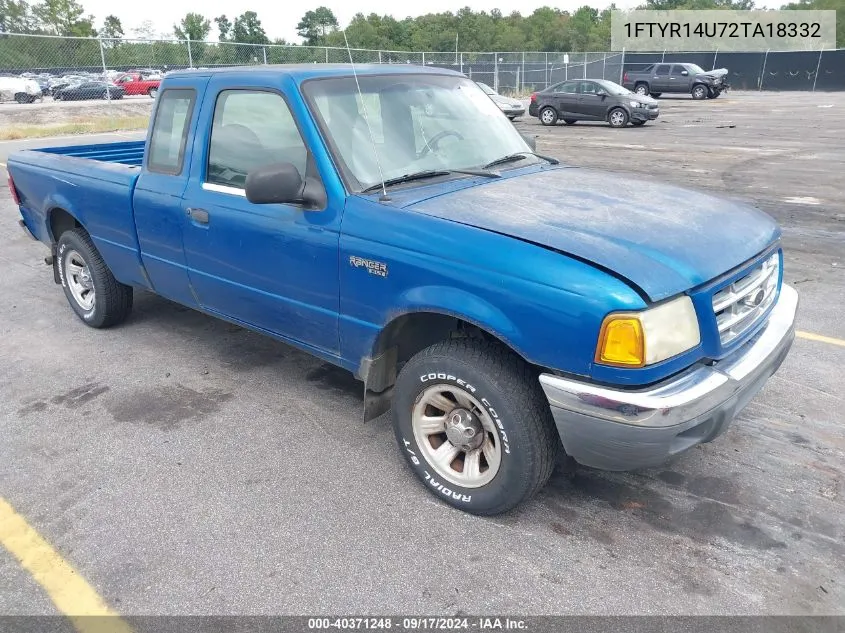 2002 Ford Ranger Edge/Tremor/Xl/Xlt VIN: 1FTYR14U72TA18332 Lot: 40371248