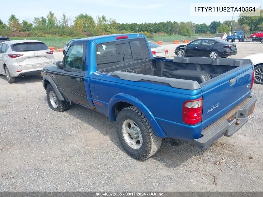 2002 Ford Ranger Edge VIN: 1FTYR11U82TA40554 Lot: 40372065