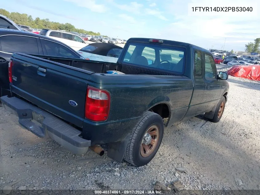 2002 Ford Ranger Super Cab VIN: 1FTYR14DX2PB53040 Lot: 40374861