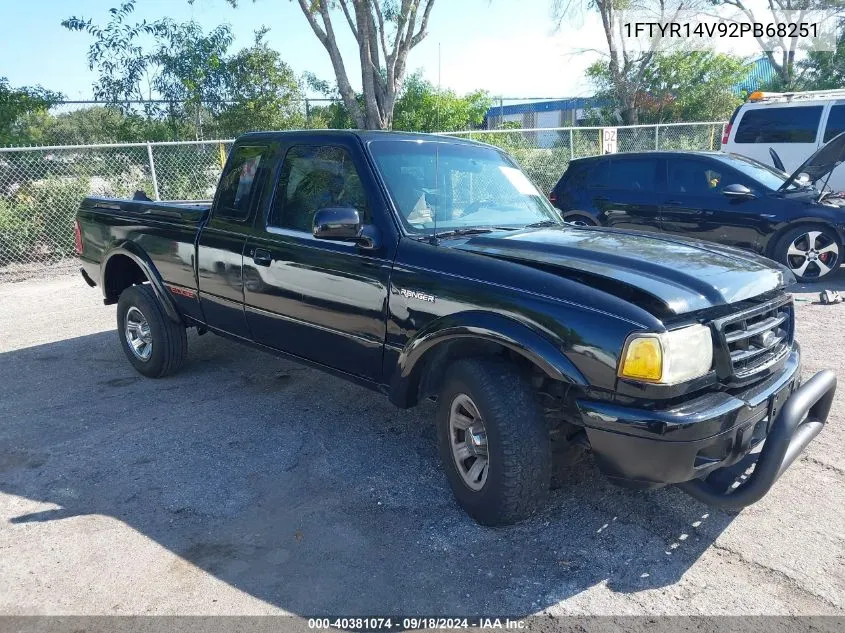 2002 Ford Ranger Super Cab VIN: 1FTYR14V92PB68251 Lot: 40381074