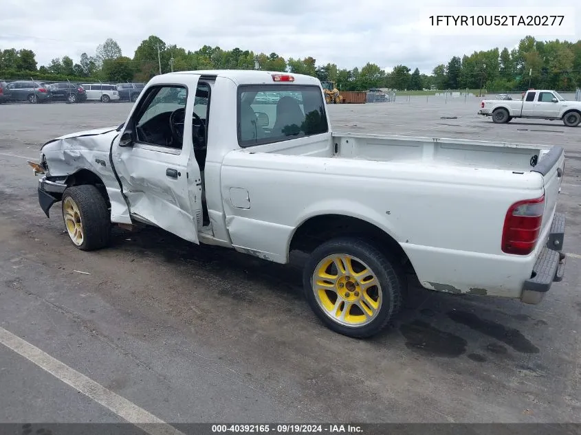 2002 Ford Ranger Edge/Xl/Xlt VIN: 1FTYR10U52TA20277 Lot: 40392165