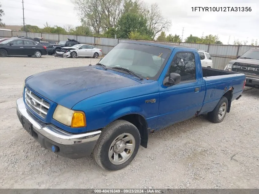 2002 Ford Ranger Edge/Xl/Xlt VIN: 1FTYR10U12TA31356 Lot: 40416349