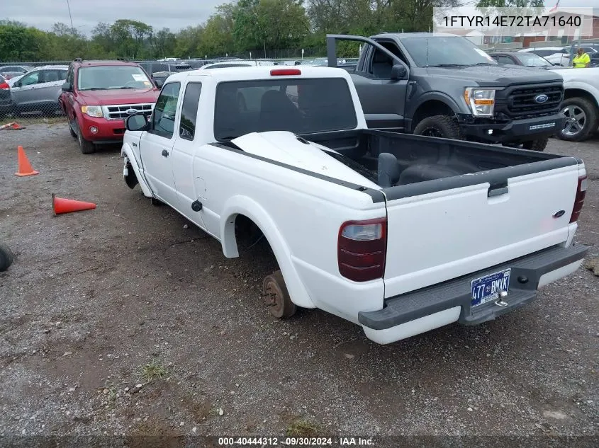 2002 Ford Ranger Edge VIN: 1FTYR14E72TA71640 Lot: 40444312