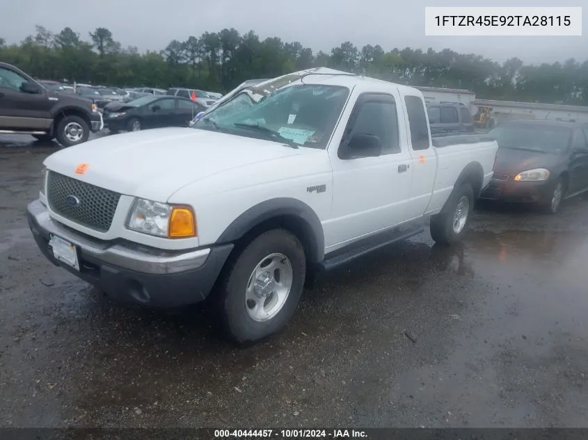 2002 Ford Ranger Edge/Xlt VIN: 1FTZR45E92TA28115 Lot: 40444457