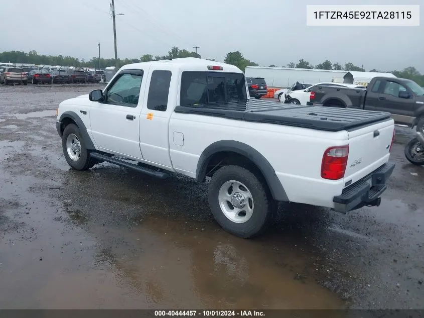 2002 Ford Ranger Edge/Xlt VIN: 1FTZR45E92TA28115 Lot: 40444457