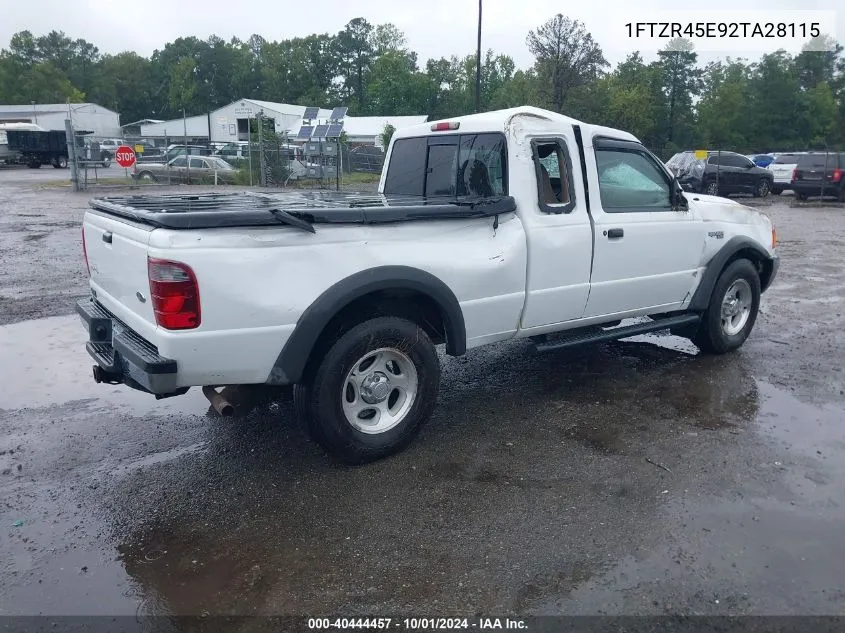 2002 Ford Ranger Edge/Xlt VIN: 1FTZR45E92TA28115 Lot: 40444457