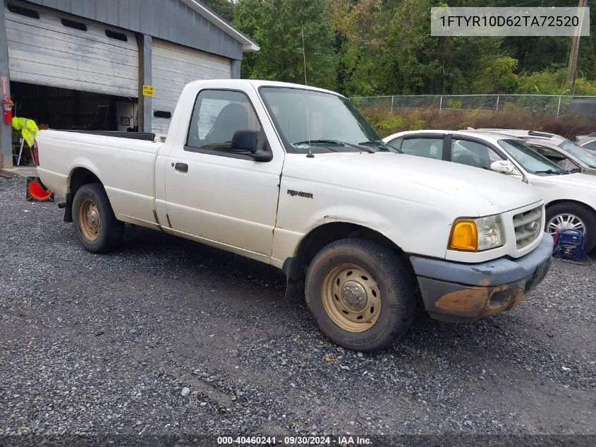 2002 Ford Ranger Xl/Xlt VIN: 1FTYR10D62TA72520 Lot: 40460241