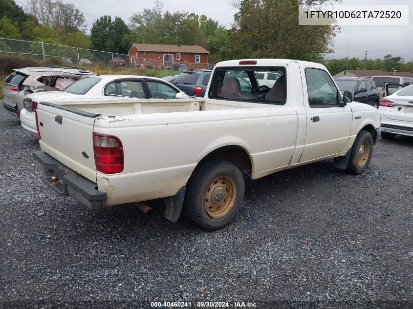 2002 Ford Ranger Xl/Xlt VIN: 1FTYR10D62TA72520 Lot: 40460241