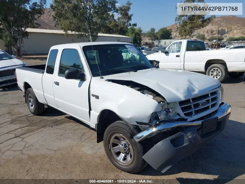 2002 Ford Ranger Super Cab VIN: 1FTYR44V42PB71768 Lot: 40465861