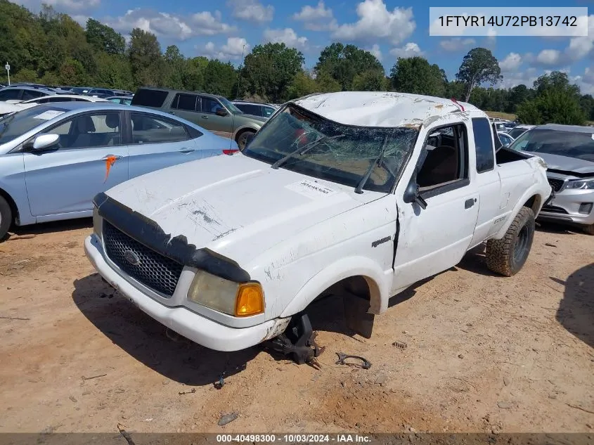 2002 Ford Ranger Edge/Tremor/Xl/Xlt VIN: 1FTYR14U72PB13742 Lot: 40498300